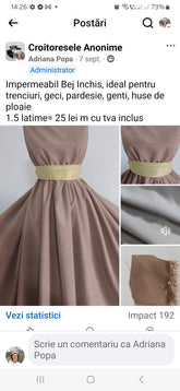 Impermeabil Bej Inchis MAT1201